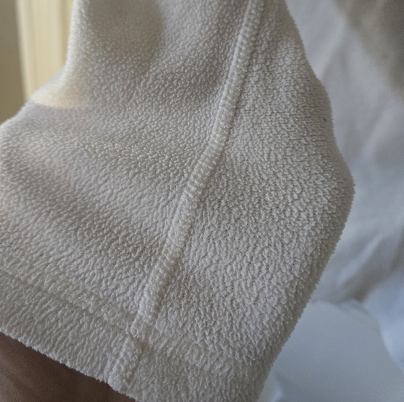 North Face 1/4 zip fleece pullover polartec lightweight Sweatshirt winter white - Picture 6 of 11